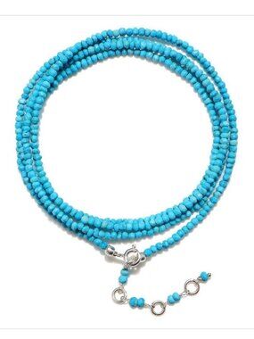 Genuine Turquoise Bead Wrap Bracelet